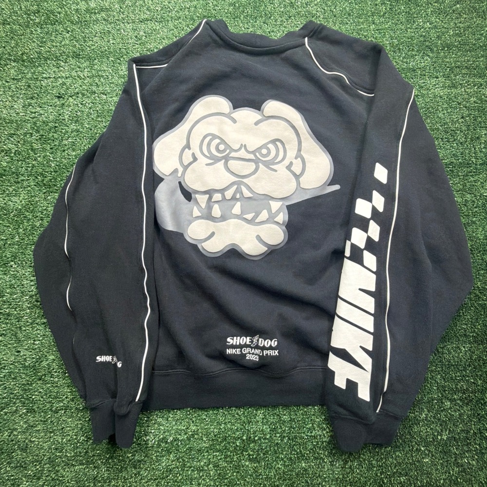 Nike Team Shoe Dog Grand Prix 2023 Sweatshirt Mens XXL Black Bulldog Graphic - Picture 5 of 7